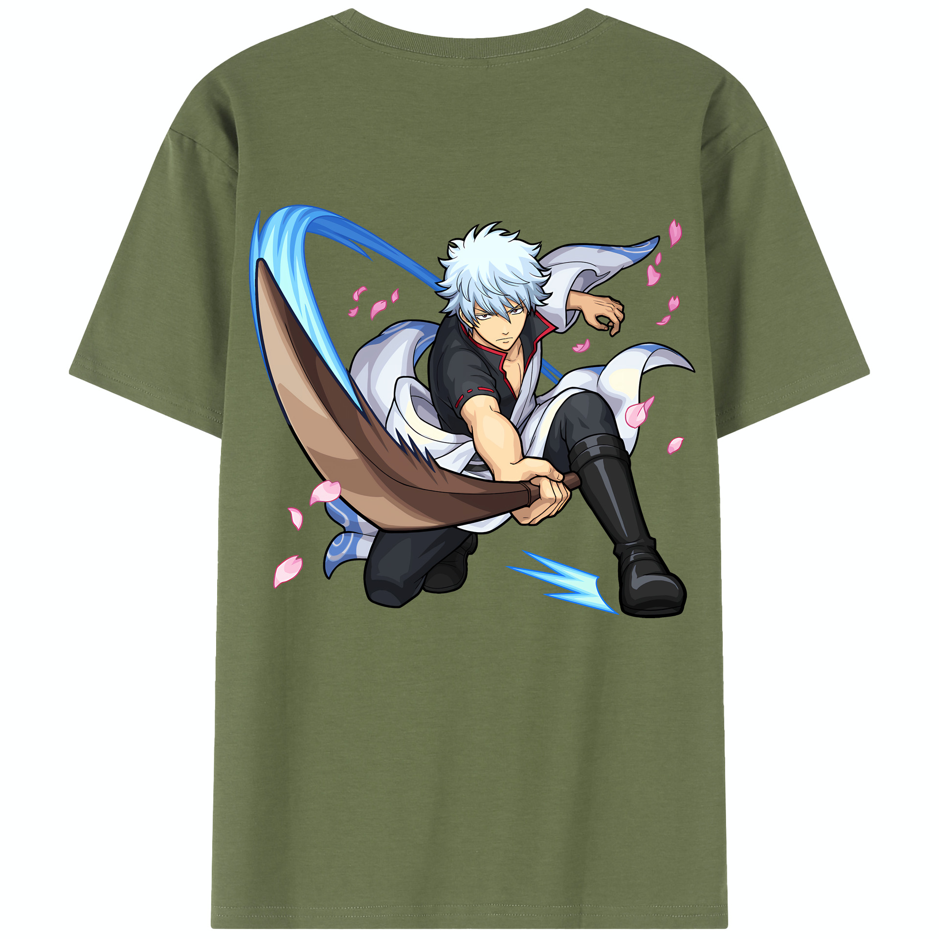 （画像用） ぎんたま 坂田銀時（さかたぎんとき） 神楽 志村新八（しむら しんぱち） GINTAMA Sakata Gintoki Kagura Shimura Shinpachi 綿100％半袖Tシャツ（背面プリント）